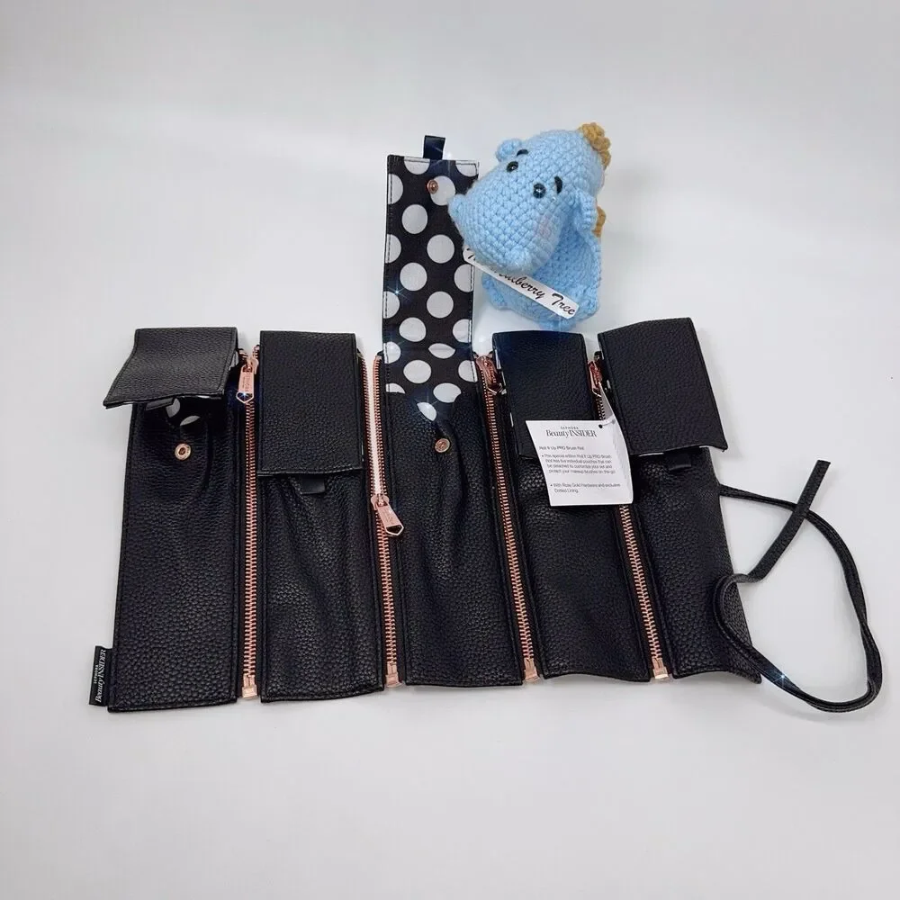 Sephora Roll It Up Pro Makeup Brush Zip Convertible Faux Leather Travel Bag NWT - Picture 1 of 9